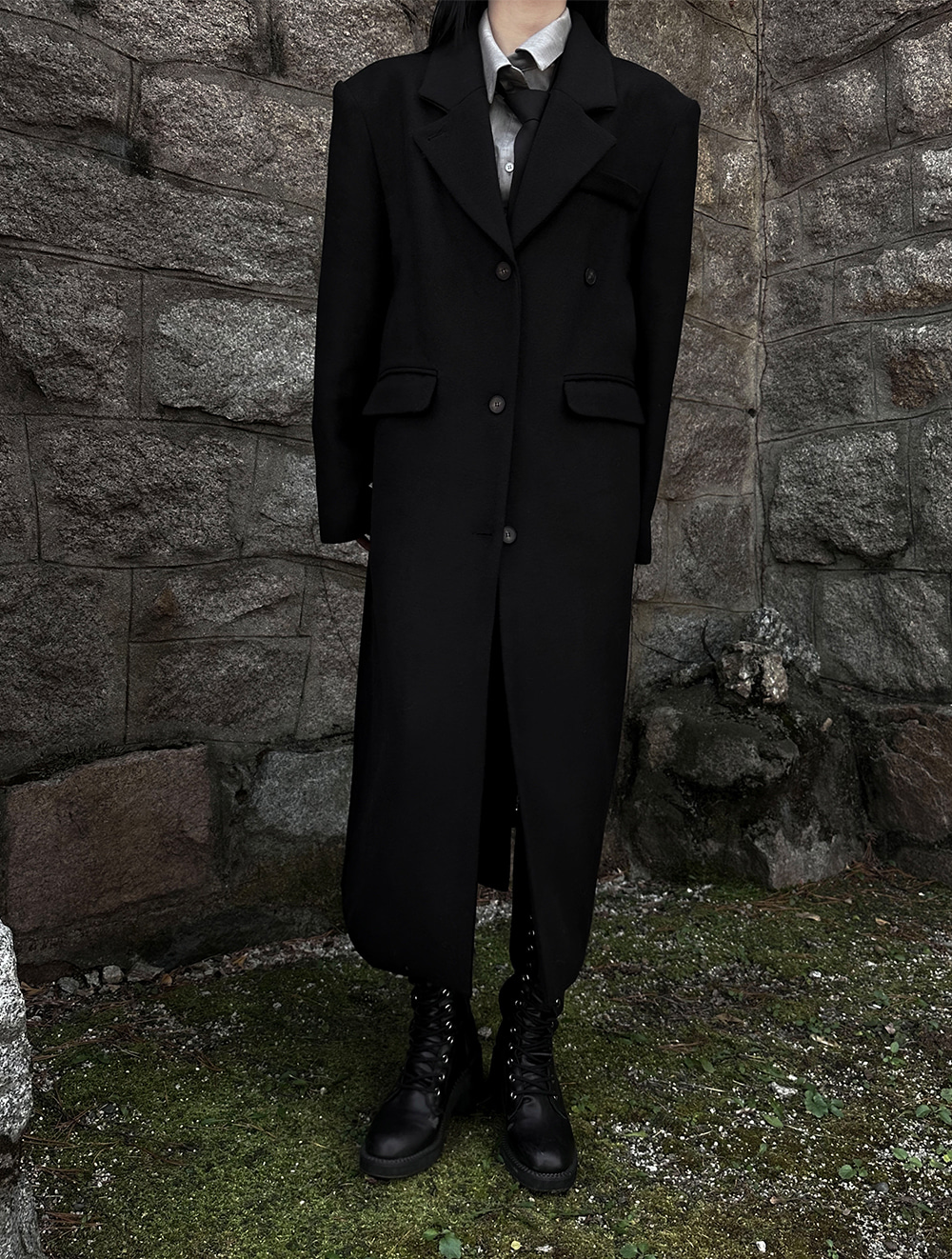 Minerva long coat -black-