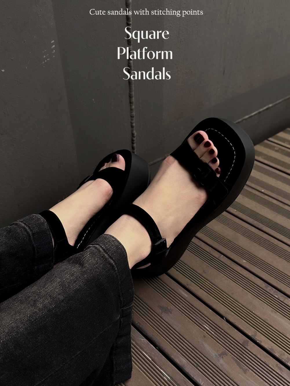 Square  platform  sandals