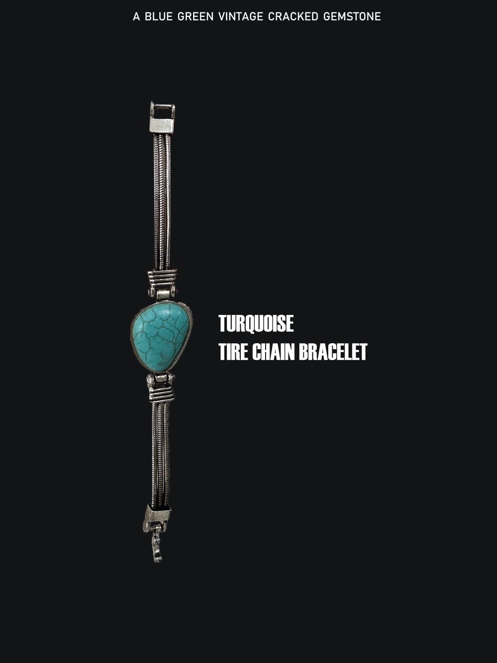 Turquoise tirechain bracelet
