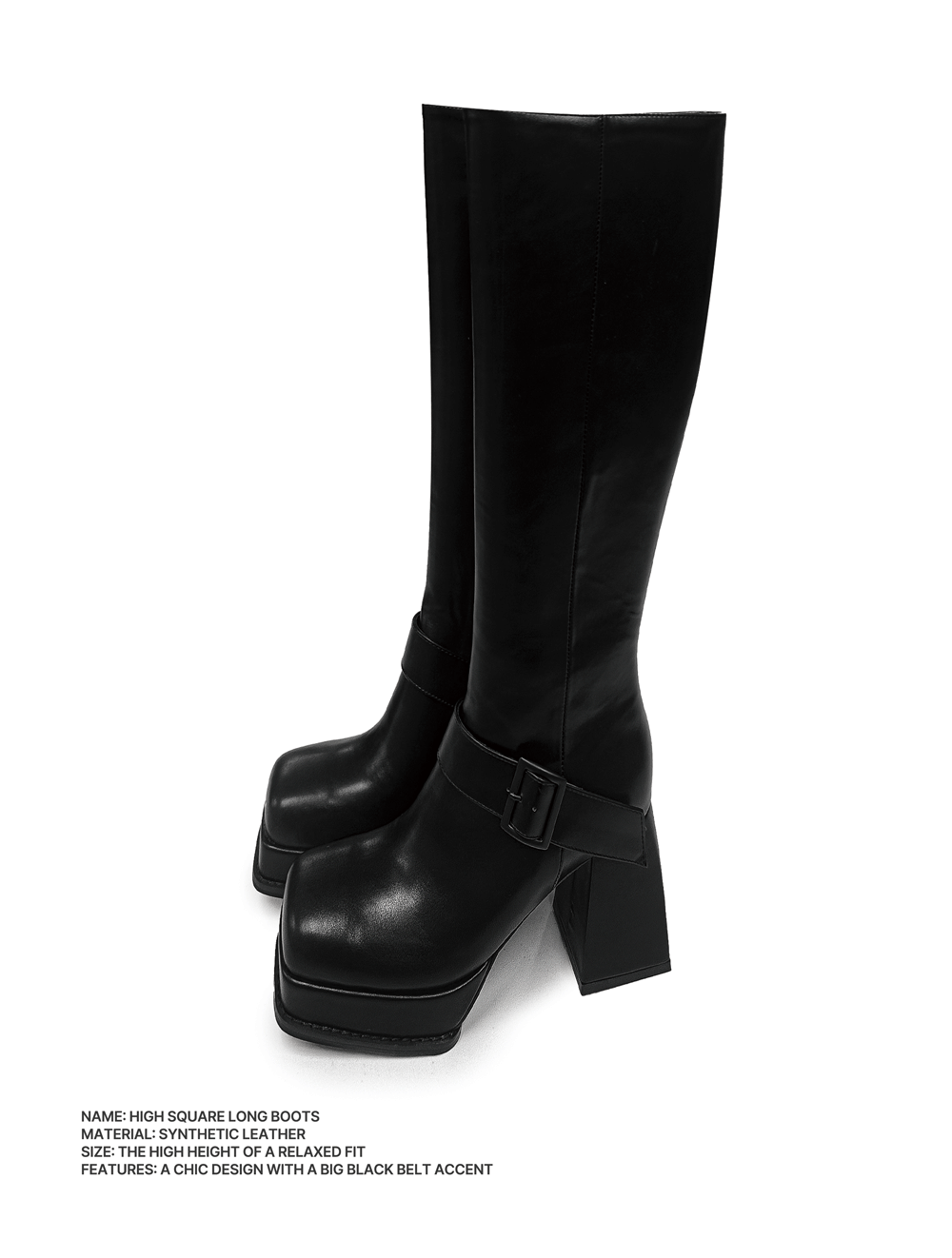 High Square Long Boots